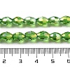 Transparent Electroplate Glass Beads Strands EGLA-A037-T6x8mm-B11-4