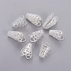 Silver Color Plated Iron Flower Bead Caps X-E047Y-S-2