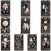 10Pcs 10 Styles Tarot Enamel Pins JEWB-SC0001-72-1