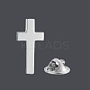 Cross Brass Brooches JEWB-WH0028-39C-1