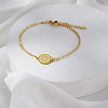Simple Lemon Stainless Steel Link Bracelets HX9461-2-1