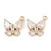 Brass Micro Pave Cubic Zirconia Pendants KK-F906-02G-1