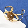 Turtle 304 Stainless Steel Enamel Cuff Bangles for Women LS-BJEW-A049-04C-G-3