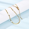 304 Stainless Steel Bowknot Pendant Double Layer Necklaces for Women LS-NJEW-Z108-01G-2