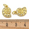 Rack Plating Brass Micro Pave Cubic Zirconia Pendants X-KK-I718-27G-01-3
