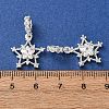 Brass Pave Clear Cubic Zirconia European Dangle Charms CU-CBAEC99-26S-4