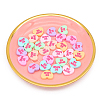 Opaque Resin Cabochons HEAR-PW0002-046A-1