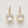 Brass Cubic Zirconia Charms KK-N216-23-1