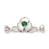 Flower Brass Shell Fold Over Clasps KK-A227-05P-1