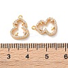 Brass Micro Pave Clear Cubic Zirconia Pendants KK-L221-003G-3