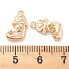 Brass Micro Pave Cubic Zirconia Charms KK-M102-01G-3