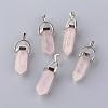 Natural Rose Quartz Double Terminated Pointed Pendants G-S240-13-2