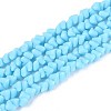 Frosted Opaque Glass Beads Strands GLAA-N017-4mm-18-1