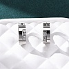 304 Stainless Steel Cubic Zirconia Hoop Earrings EJEW-D331-11P-5