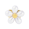 Flower Natural Shell Finger Rings RJEW-H234-02G-2