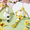 DIY Sunflower Iron Beadable Bar Keychain Making Kits DIY-TA0010-21-8