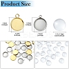 DIY Blank Dome 304 Stainless Steel Pendants Making Kits DIY-YW0010-48-2