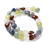 Natural Quartz Crystal & Red Jasper & Green Aventurine & Blue Aventurine & Lepidolite & Amethyst & Lemon Jade Beads Strands G-B022-39B-3