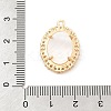 Brass Micro Pave Clear Cubic Zirconia Pendants KK-C080-05G-3