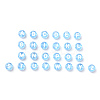 Transparent Cornflower Blue Acrylic Beads TACR-YW0001-08D-2