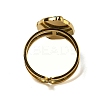 Ion Plating(IP) Oval 304 Stainless Steel Open Cuff Rings STAS-Z060-12G-4