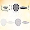 3Pcs 3 Colors Linen Teardrop Fascinator Hat Base for Millinery AJEW-CA0002-77-2