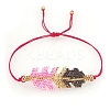 Friendship Leaf Loom Pattern Seed Beads Bracelets for Women BJEW-C011-19-2