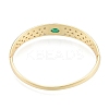 Cubic Zirconia Oval Hinged Bangle BJEW-G651-10G-05-2