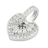 Brass Micro Pave Clear Cubic Zirconia Pendants KK-G522-53P-01-2