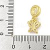 Rack Plating Brass Pave Thistle Cubic Zirconia Butterfly European Dangle Charms KK-Z067-46G-3