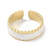Ion Plating(IP) 304 Stainless Steel Enamel Cuff Finger Rings LS-RJEW-L107-083G-01-2