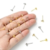 24Pcs 6 Sstyles Rack Plating Brass Stud Earring Settings KK-FS0001-41-3