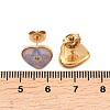 Heart Epoxy Resin Stud Earrings EJEW-P339-01G-3