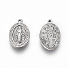 Non-Tarnish 304 Stainless Steel Religon Charms STAS-P231-01AS-1