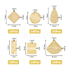 SUPERFINDINGS 96Pcs 6 Style Brass Pendant KK-FH0005-28-2