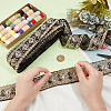 Polyester Rhombus Embroidery Lace Trim OCOR-WH0090-84A-3