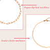 ANATTASOUL 4Pcs 4 Style Alloy Paperclip & Herringbone Chain Necklaces Set NJEW-AN0001-09-3
