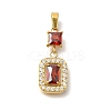 Ion Plating(IP) 304 Stainless Steel Micro Pave Cubic Zirconia Pendants STAS-H228-03G-04-1