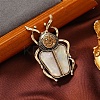 Insects Acrylic Imitation Shell with Rhinestone Brooch Pin LS-PW-WG0DB04-01-1