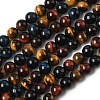 Natural Tiger Eye Beads Strands G-F173-14-10mm-5
