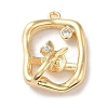 Brass Micro Pave Cubic Zirconia Pendants KK-H455-32G-1