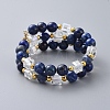 Two Loops Fashion Wrap Bracelets BJEW-JB04689-02-1