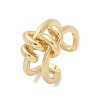 Brass Adjustable Cuff Rings for Women RJEW-C129-03G-4