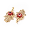Brass Micro Pave Cubic Zirconia Pendants ZIRC-F136-03G-06-3