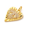 Brass Micro Pave Cubic Zirconia Pendants KK-U033-07G-01-2