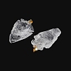 Raw Rough Natural Quartz Crystal Pendants G-G162-01G-03-2
