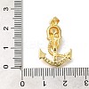 Rack Plating Brass Micro Pave Cubic Zirconia Pendants KK-Z086-68G-02-3