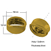 Antique Golden Tibetan Style Oval Slider Charms X-TIBEB-7516-AG-RS-1