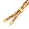 Braided Cotton Cord Slider Bracelet Making MAK-R001-01G-05-2
