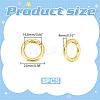 Rack Plating Brass Spring Gate Rings KK-UN0003-05A-5